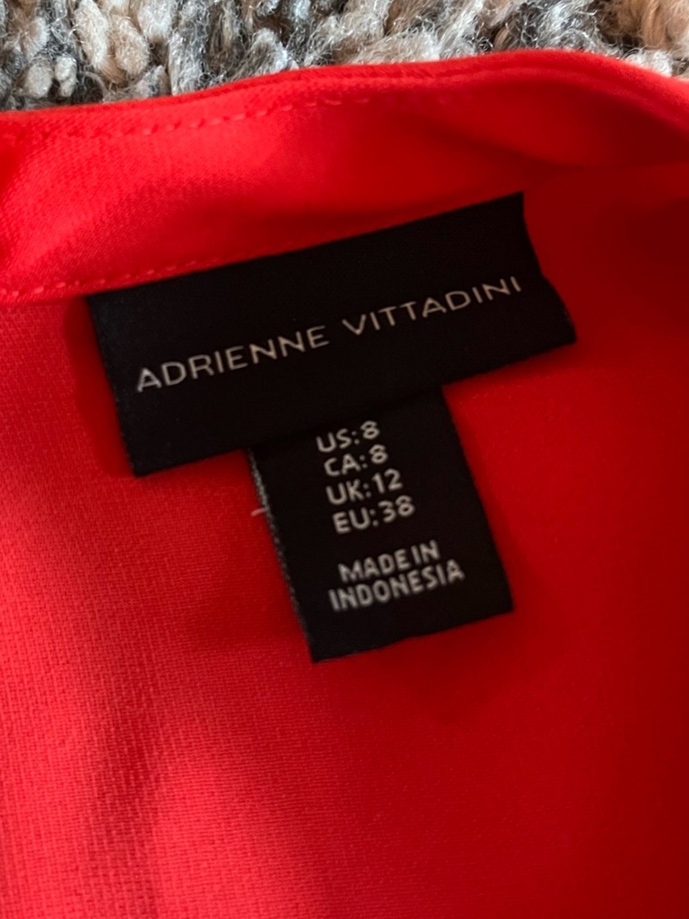 Adrienne Vittadini Bright coral Short Sleeve Mini Shift Dress - Picture 2 of 6